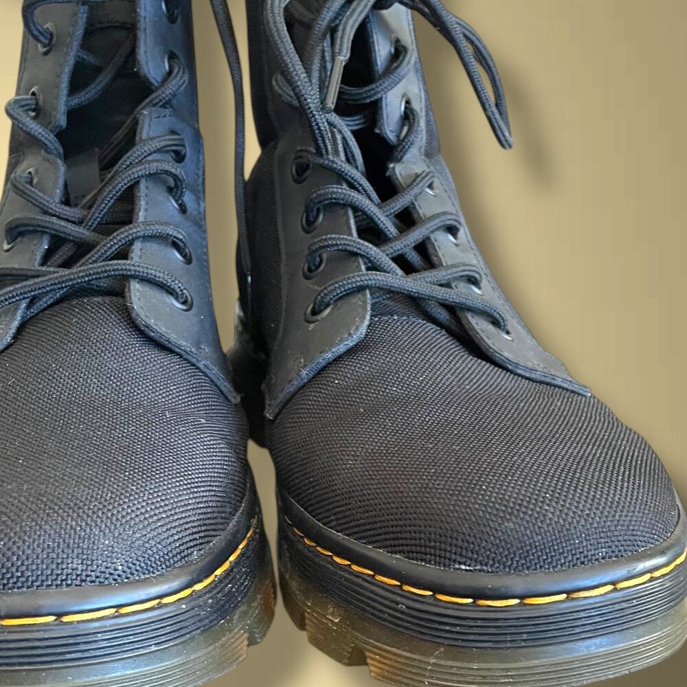Like New! Dr. Martens Combs Combat Black Boots - Picture 3 of 12